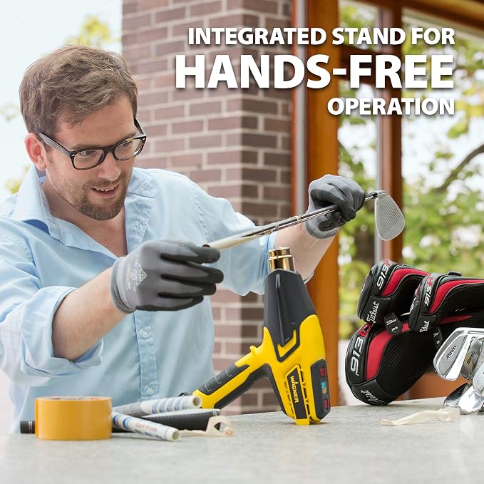 Wagner Spraytech FURNO 500 Heat Gun, 12 Settings, 150°F to 1200°F | Twelve settings from 150°F to 1200°F and two nozzles support paint removal, PVC bending and crafts.