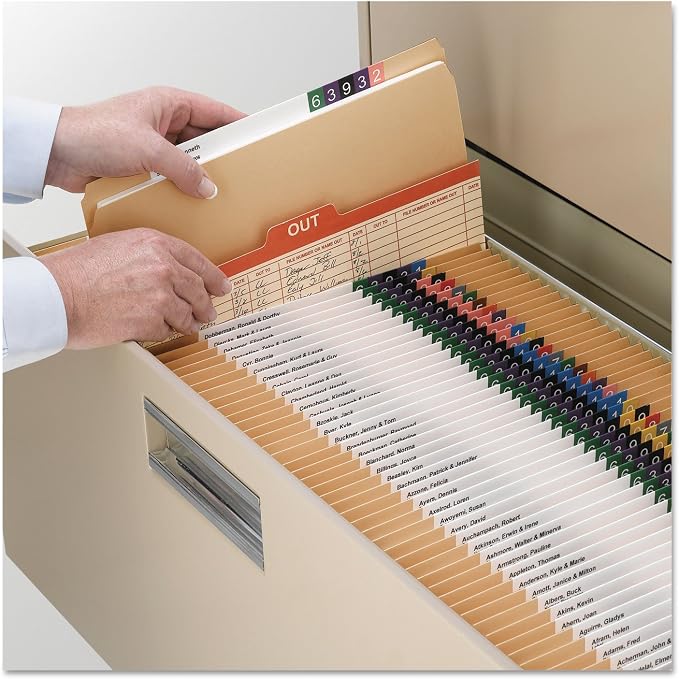 Smead File Folder, Reinforced Straight-Cut Tab, Letter Size, Kraft, 100 Per Box (10710)