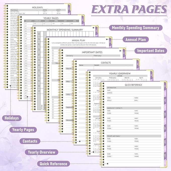 Appointment Book 2026-2027, 30-Minute Interval Hourly Planner, 6.3"×8.6"
