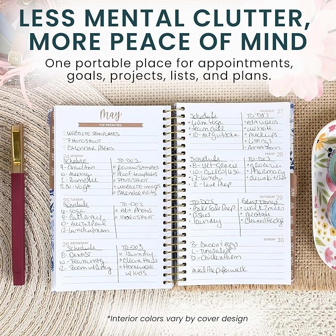 bloom daily planners 2027 Pocket Planner (January 2027 - December 2027) - 4” x 6” MINI Weekly Monthly Agenda Organizer & Calendar Year Book - Blooming Wildly