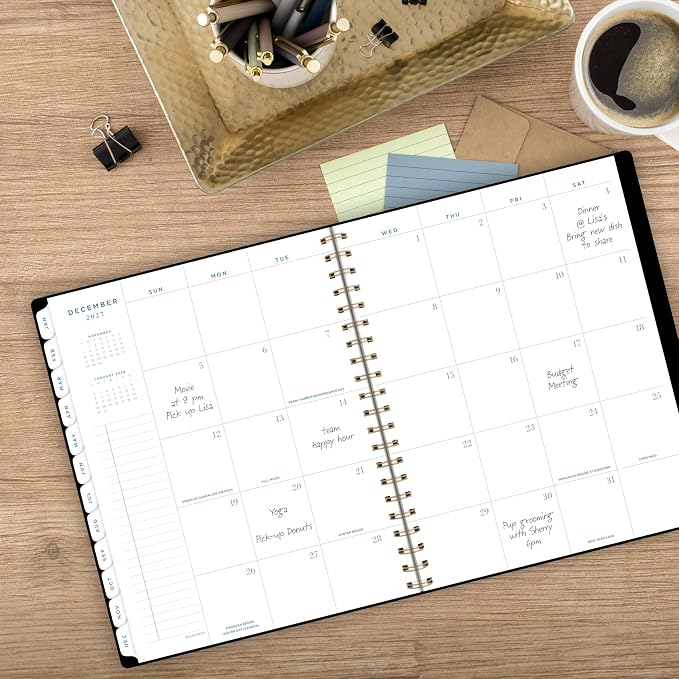 AT-A-GLANCE 2027 Planner, Weekly & Monthly, 8.5" x 11", Signature Lite, Black (YP905L0527)