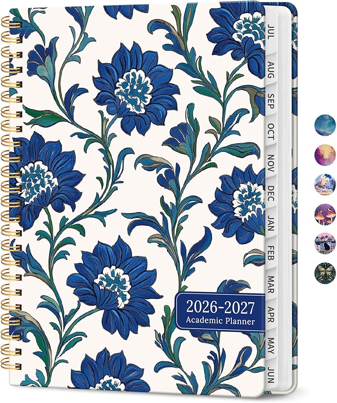 Academic Planner 2026-2027, Jul 2026-Jun 2027 Monthly & Weekly Planner