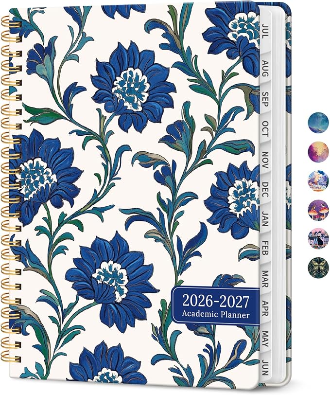 Academic Planner 2026-2027, Jul 2026-Jun 2027 Monthly & Weekly Planner