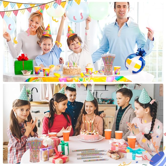 Birthday Pencils Happy Birthday Pencil for Students Birthdays Pencil for Teacher Classroom Birthdays Party Supplies, 6 Style (120)