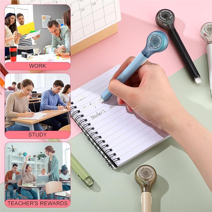 Gersoniel 25 Pack Correction Tape Pen for School Office,Natural Color