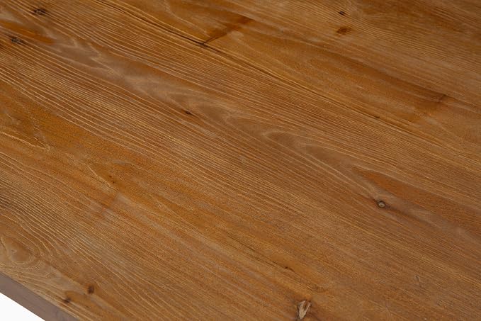 LITTLE TREE 70.87" Long Large Wood Desks, Solid Wood Office Desk, Farmhouse Executive Computer Desk, Home Office Workstaticon, Work Writing Table, Rustic Brown | Farmhouse Executive Computer Desk, Home Office Workstaticon, Work Writing Table, Rustic Brown