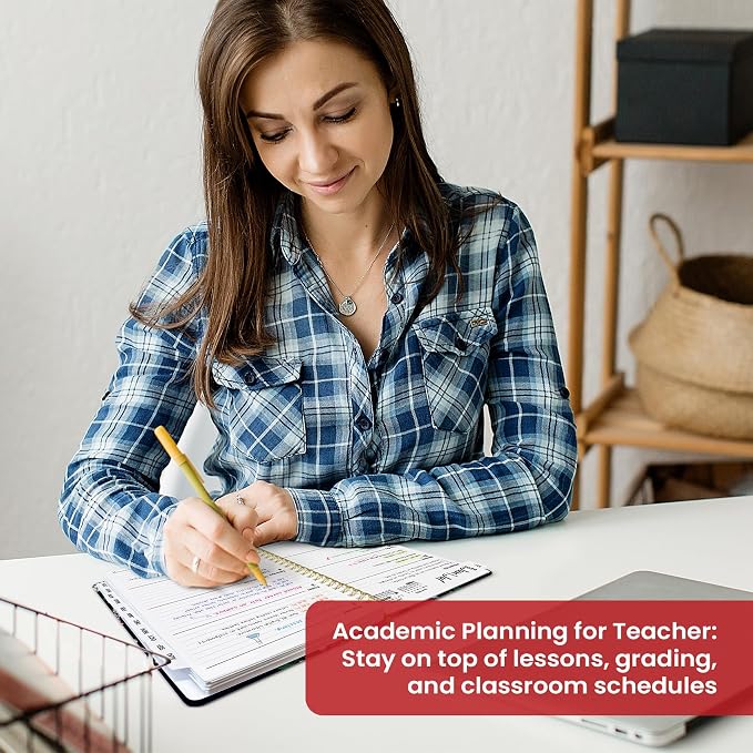 Taja Planner 2026-2027, Jul 2026-Jun 2027 Monthly & Weekly Calendar Planner | 6.3" x 8.5", Hardcover Academic Calendar, Teacher Student Agenda Book with Tabs, School Office Supplies, Night Garland