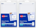 Avery Customizable Name Tags,2-1/3" x 3-3/8",White,100 Removable Name Badges (05147),(Pack of 2)