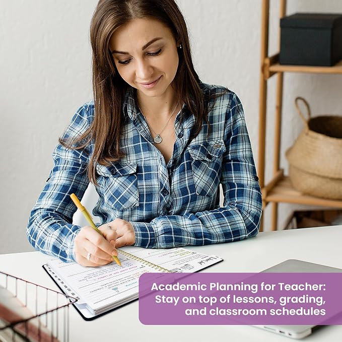 Taja Planner 2026-2027, Jul 2026-Jun 2027 Monthly & Weekly Calendar Planner | 6.3" x 8.5", Hardcover Academic Calendar, Teacher Student Agenda Book with Tabs, School Office Supplies, Bold Bouquet