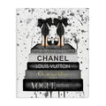 Glam Fashion Books and Heels, 36 x 48 Inch Canvas Wall Art | Stupell Industries · By Amanda Greenwood · Ready to hang · Chic gift for fashion lovers · Made in USA
