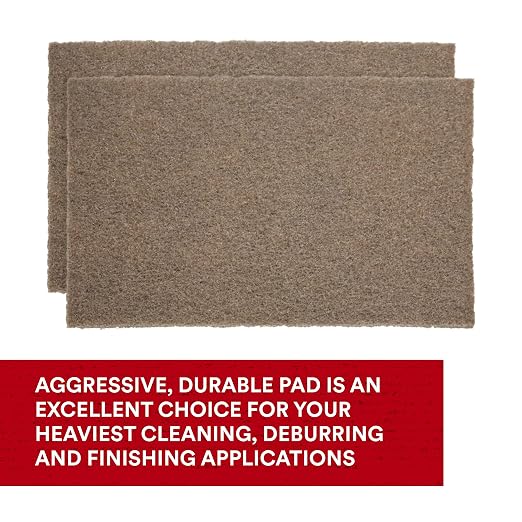 3M Scotch-Brite Heavy Duty Hand Pad 7440B, 6 in x 9 in, Pack of 40, Hand Sanding Pad - Metal Deburring and Finishing Pad - Coating and Corrosion Removal