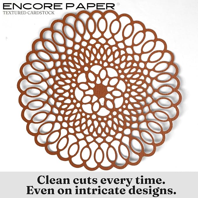 Gingersnap—12x12 Textured Cardstock | 80lb Textured Brown Scrapbook Paper | Premium Cardstock for Cricut Cutting | 25 Sheets