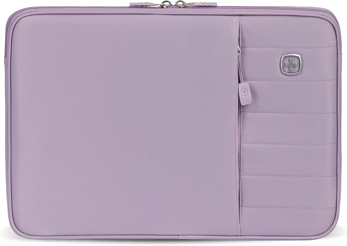 SwissGear Padded Zippered Laptop Sleeve, Micro-Twill Laptop Case with Zippered Front Compartment & Fleece Lining