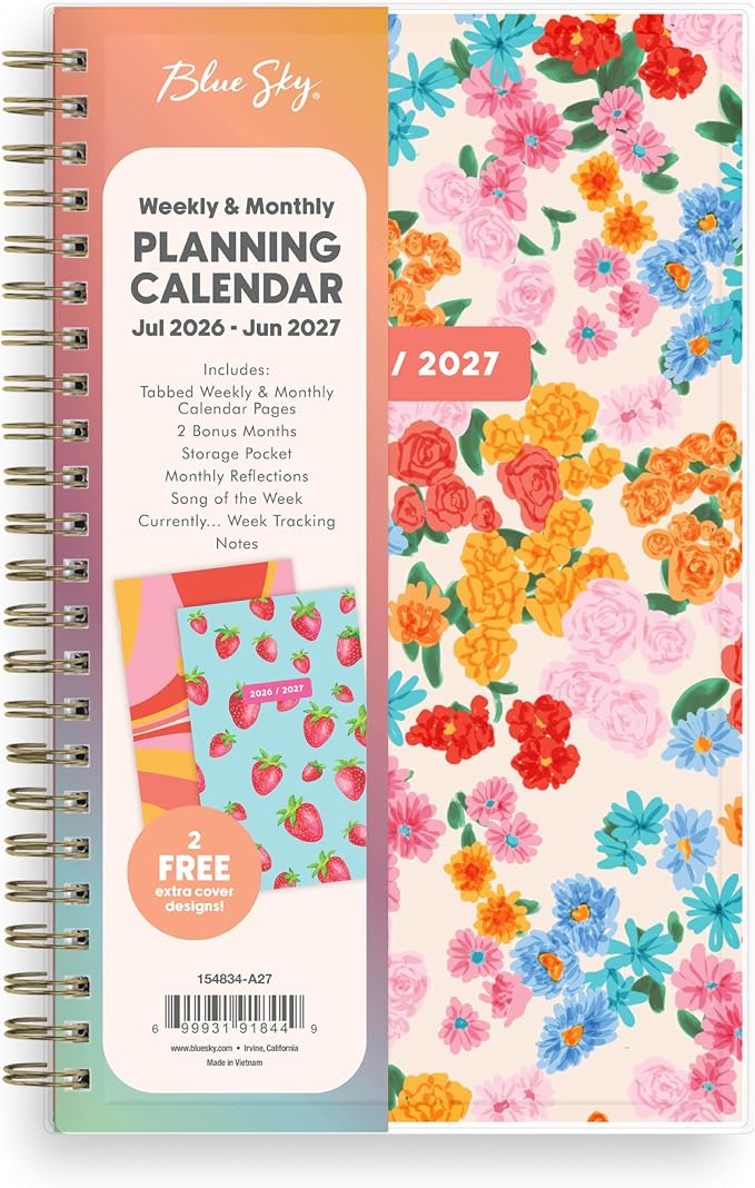 Blue Sky Gen Z 2026-2027 Weekly & Monthly Academic Planner, 5"x8", Gladys