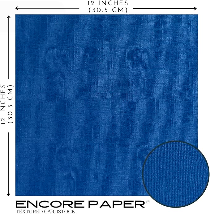 Lapis—12x12 Textured Cardstock | 80lb Textured Blue Scrapbook Paper | Premium Cardstock for Cricut Cutting | 25 Sheets