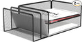 TRU RED Wire Mesh Horizontal File Organizer, 4‑Compartment, Matte Black, 2‑Pack – Desktop File Sorter for Papers & Documents
