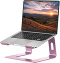 SOUNDANCE Laptop Stand, Aluminum Computer Riser, Ergonomic Laptops Elevator for Desk, Metal Holder Compatible with 10 to 15.6 Inches Notebook Computer, Pink