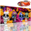 Desk mat Personality Pattern Large Protective Mat, Smooth Surface Soft Mousepad, Waterproof Non-Slip Desk Mat, 31.5x11.8 in Sewn Edge Office/Home Desk Mat, Candy Skull