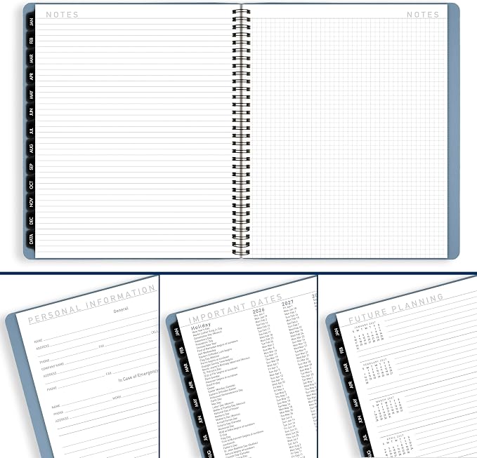 AT-A-GLANCE 2026 Planner, Monthly, 9” x 11”, Large, Contemporary, Drizzle (70250X2026)