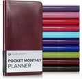 Gallery Leather Pocket Monthly Planner 2026-2027 Acadia Burgundy