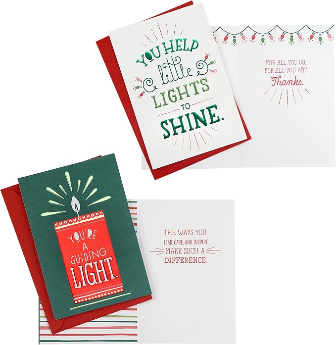 Hallmark Christmas Cards Assortment for Teachers or Babysitters from Children (10 Cards with Envelopes) (2299XXM3012)