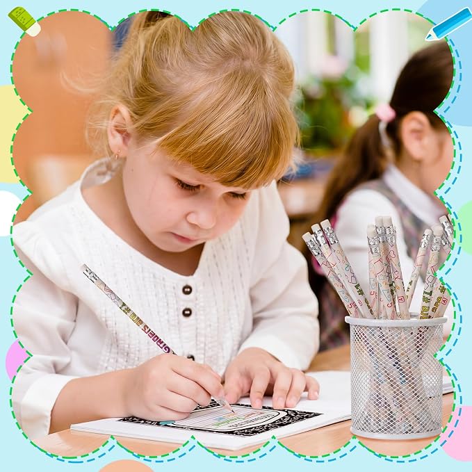Tenceur 48 Set Back to School 1st Graders Pencils & Cards Gifts Bulk
