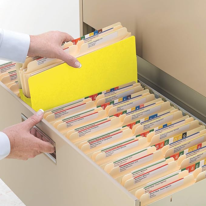 Smead Pocket, Letter, Straight, 5.75-Inch Expansion, Yellow, 10 per Box (73243)