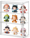 1 Pack ﻿3-Tier Clear Acrylic Display Case Wall-Mounted & Stackable Organizer with Magnetic Door, Dustproof Storage Cabinet for Collectibles Handmade Models (1, 10.6"(L) x 5.1"(W) x 14.2"(H))