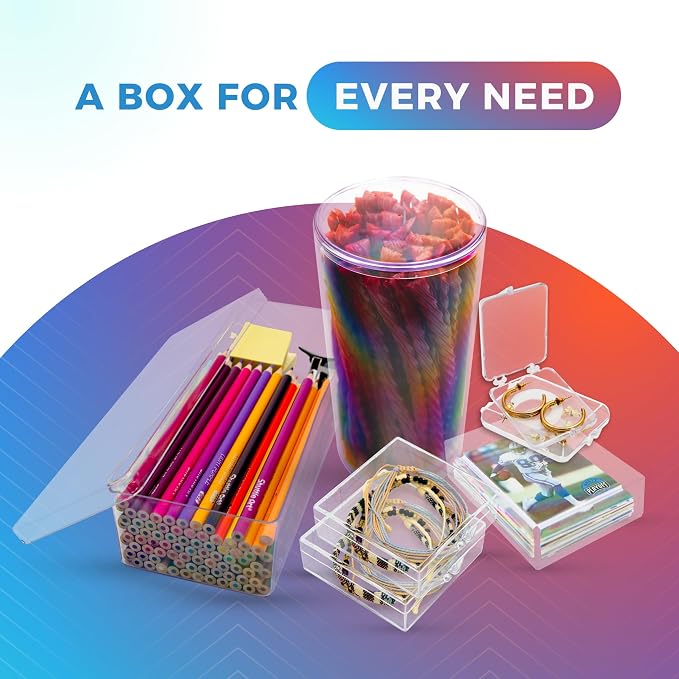 25-Pk Clear Acrylic Boxes with Lids, 4x4x4in, Candy, Party Favors & Gifts | Clear 4x4x4in boxes for candy gifts & party favors, ornaments & collectibles. BPA-free, made in USA.