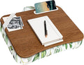 LAPGEAR Designer Lap Desk – Watercolor Leaves, Fits 15.6” Laptops