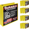 Samsill Durable 2 inch 3 Ring Binder, D Ring Binder, 100% Recycled Chipboard, Yellow, 12 Pack