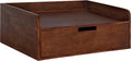Kate and Laurel Kitt Modern Floating Wall Shelf Side Table with Drawer, 18" x 12" x 6.5", Walnut