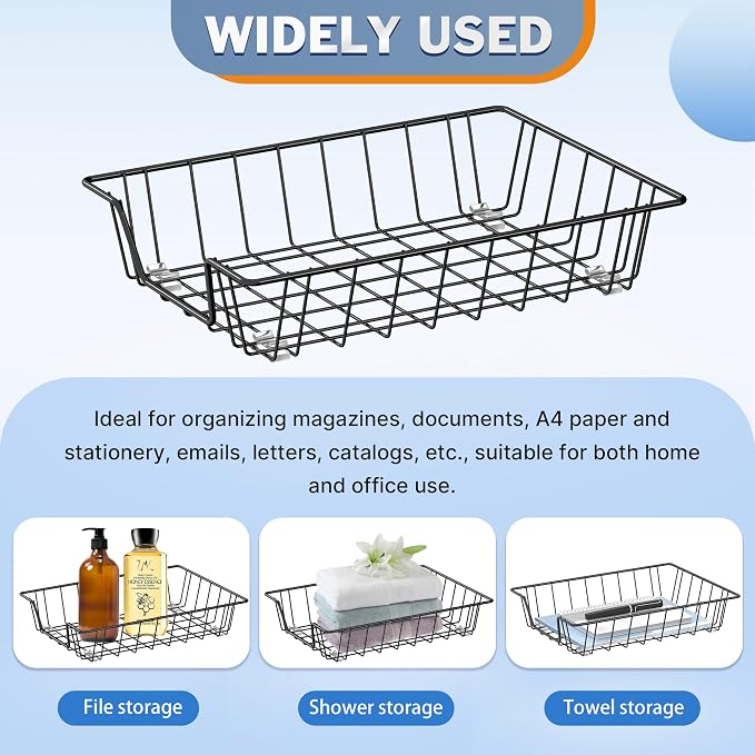 A4 Letter Magazine Desk File Storage Tray Organizer Bin (4)
