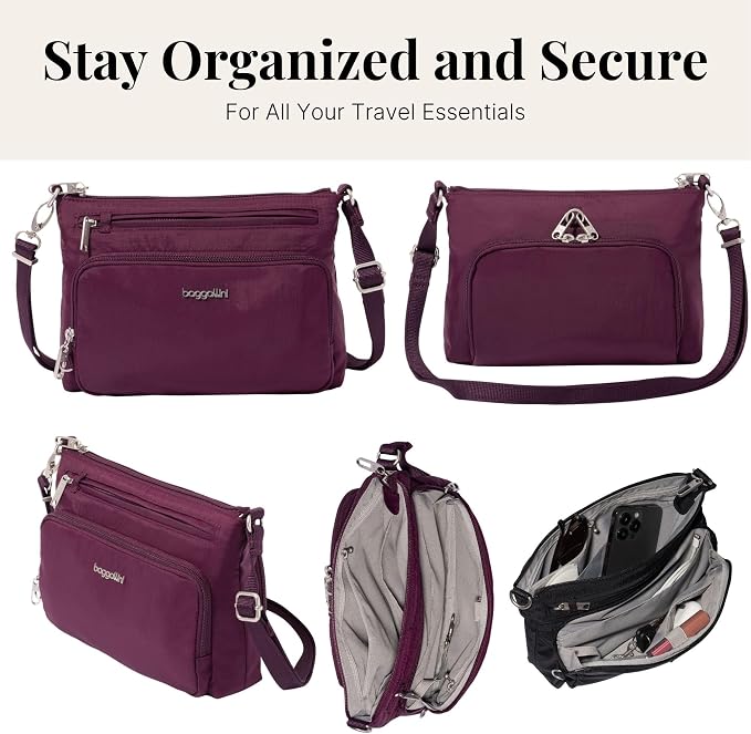 Baggallini Securtex Anti-Theft Keepsake Crossbody