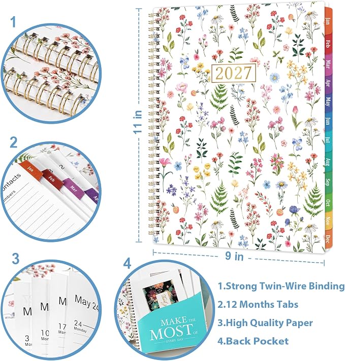 2027 Planner - 2027 Planner Weekly and Monthly, Calendar for Office, School