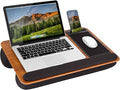LAPGEAR Home Office Pro Lap Desk – Espresso Woodgrain, Fits 15.6” Laptops
