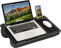 LAPGEAR Home Office Lap Desk – Black Carbon, Fits 15.6” Laptops