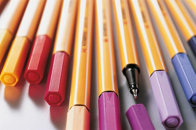 Fineliner - STABILO Point 88 Wallet of 10 Assorted Colours