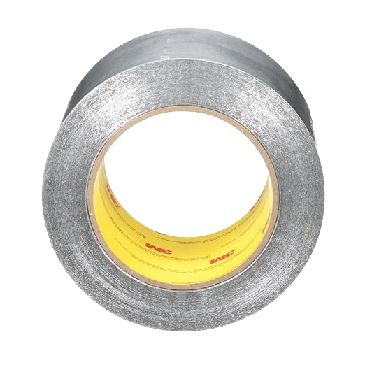 3M Aluminum Foil Tape 425, Silver, 3 1/2 in x 60 yd, 4.6 mil, 1 Roll