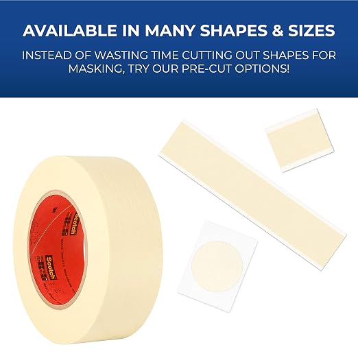 3M, 2364, High Performance Masking Tape, Crepe Paper, Tan, 6 in x 180 ft, 1 Count