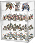 Clear Acrylic Miniature Storage Case Stackable Miniature Carrying Case for Collectibles Transport Action Figure Display case with Magnetic Door for Warhammer 40k Miniatures,Death Guard 40k