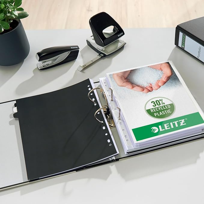 Leitz 180° Lever Arch File Plastic 50 mm - ring binders (Green, Plastic, A4)