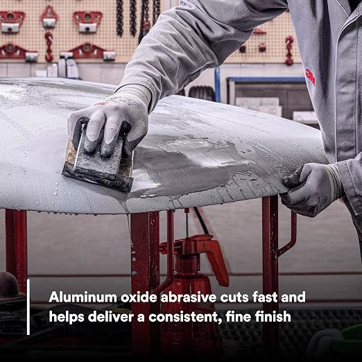 3M Wetordry Abrasive Sheet, 02034, 1000+ Grade, 9 in x 11 in | 50 Sheets, Fast Cutting, Auto Body Sanding, Paint Finishing