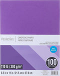 Recollections 100 Sheets Very Violet 8.5” x 11” Cardstock Paper - Acid and Lignin Free Paper for Scrapbooks, Arts & Crafts - 1 Pack