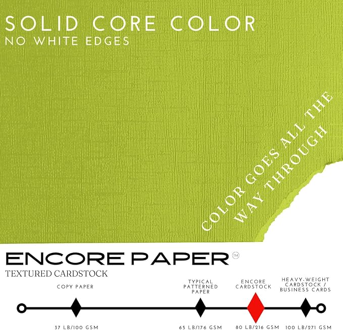 Chartreuse—12x12 Textured Cardstock | 80lb Textured Green Scrapbook Paper | Premium Cardstock for Cricut Cutting | 25 Sheets