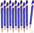 STREADVE Personalized Custom Pens 10 Engraved Writing Pen with Name Logo, Customized Promotional Items Stylus Pen Gifts for Men Women Realtor Nurse Wedding Business, Blue