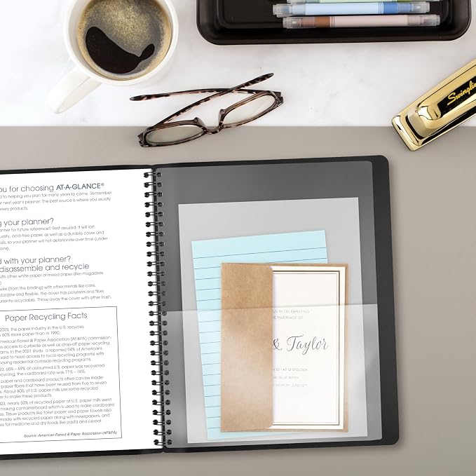 AT-A-GLANCE 2027 Planner, Monthly, 7" x 8.75", Contemporary, Black (70120X0527)