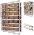 Shadow Boxes Display Cases 16x20 with Removable Shelves, 2.2 Inch White Deep Shadow Box Frame for Keepsake Collectibles, Coins Military Medals Pins Wedding Flowers
