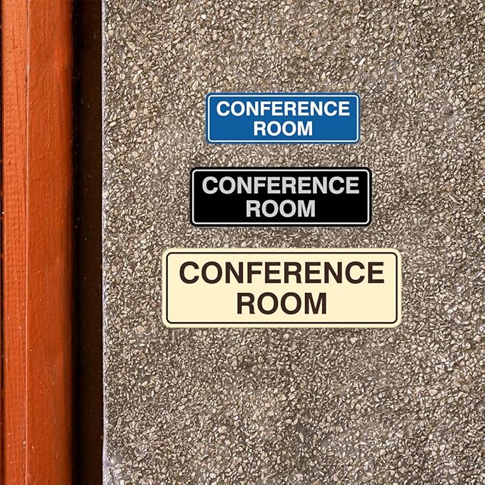 Standard Conference Room Sign - White - Small 10 Pack