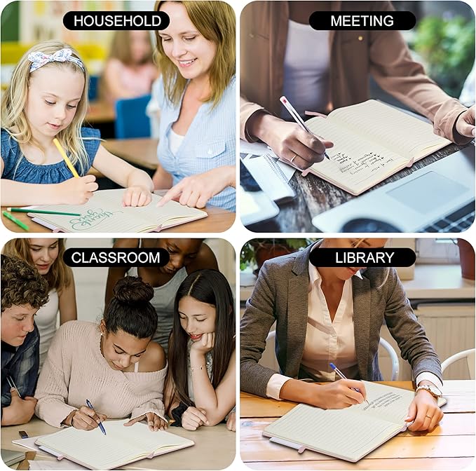LYDTICK 20 Pack Journals for Writing College Ruled Notebooks Journal in Bulk, Hardcover Notebooks (200Pages) for Note Talking, Lined Bullet Journals for Home School Office, 5.7"x8.4", Pink